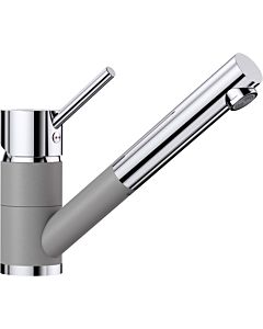 Blanco Antas -s robinet de cuisine 516765 basse pression, aspect SILGRANIT alumétallique / chromé