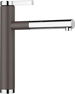 Blanco Linee -s kitchen faucet 518804 extendable, SILGRANIT look rock gray / chrome