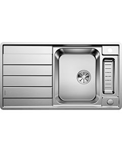 Blanco sink 522103 91.5 x 51 cm, stainless steel satin finish, reversible, drain remote control with rotary control