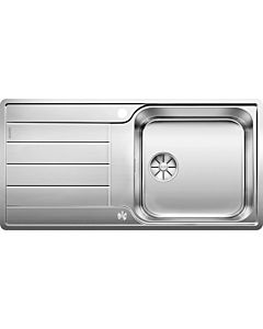 Blanco sink 525327 100 x 50 cm, stainless steel brush finish, reversible, PushControl drain remote control