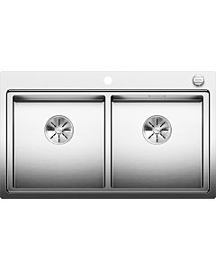 Blanco Divon ii 8-if sink 521663 86 x 51 cm, stainless steel satin finish, drain remote control with rotary control