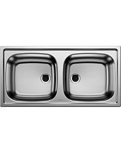 Blanco built-in double sink 500372 86 x 43.5 cm, stainless steel, reversible, without drain surface