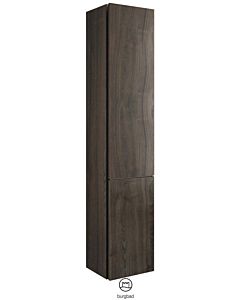 Burgbad Junit tall cabinet HSIE035RF3152 35 x 176 x 32 cm, 2 doors on the right, chestnut decor truffle