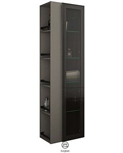 Burgbad tall cabinet HSKF050RF3194 176x32x50cm, right, gray high gloss