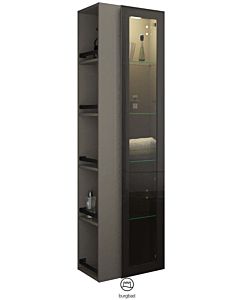 Burgbad tall cabinet HSKG050LF3194 176x32x50cm, left, gray high gloss