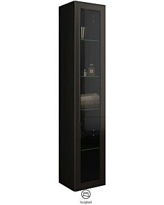 Burgbad tall cabinet HSKC035RF3195 176x32x35cm, right, black high gloss