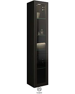 Burgbad armoire haute HSKD035LF3195 176x32x35cm, gauche, noir brillant