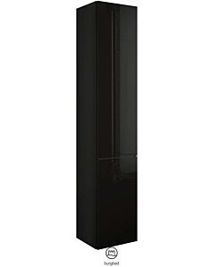 Burgbad tall cabinet HSKE035RF3195 176x32x35cm, 2 doors, right, black high gloss