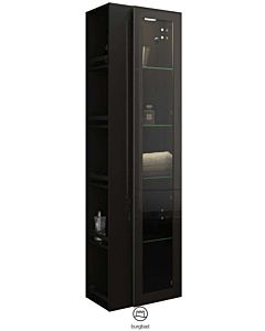 Burgbad tall cabinet HSKG050RF3195 176x32x50cm, right, black high gloss