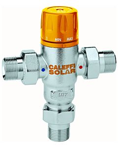 Caleffi solar thermal mixer 252153 3/4&quot;, with check valve, 30-65 °C, chrome-plated