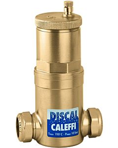Caleffi Discal microbubble separator 551002 22mm, brass housing, compression fitting