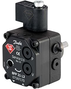 Danfoss Bfp 21 oil burner pump 071N7171 R3, 2400-3600 n, right, 24 l/h, 2000 -stage, with solenoid valve