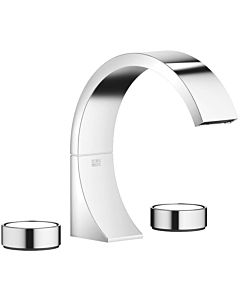 Dornbracht Cyo three-hole fitting 20713811-00 for washbasin, projection 167mm, with waste fitting, chrome