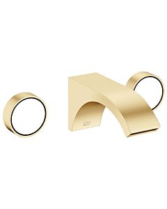 Dornbracht Cyo three-hole wall fitting 36707811-28 for washbasin, projection 160mm, without waste fitting, brushed brass