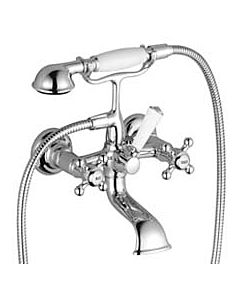 Dornbracht Madison -handle bath mixer 25023360-99 with shower set, dark platinum matt