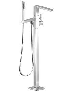 Dornbracht Lulu single lever bath mixer 25863710-06 with stand pipe, with shower set, matt platinum