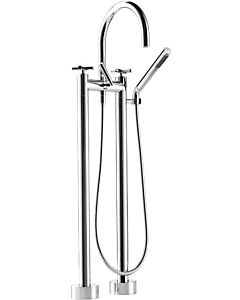 Dornbracht Tara . Two-hole bath mixer 25943892-06 Cross handles, free-standing, with fittings, matt platinum
