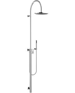 Dornbracht Meta set de douche 26024661-33 avec mitigeur monocommande, saillie douche à l&#39;italienne 450 mm, noir mat