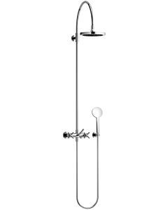 Dornbracht Tara . Shower set 26632892-28 with two-hand shower mixer, standing shower projection 420 mm, brushed brass
