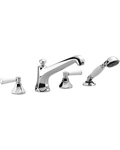 Dornbracht Madison Flair four-hole faucet 27502370-08 for bath rim / tile edge mounting, platinum