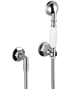 Dornbracht Madison Flair shower set 27803371-99 with individual rosettes, dark platinum matt
