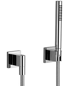Dornbracht shower set 27808980-99 with individual rosettes, dark platinum matt