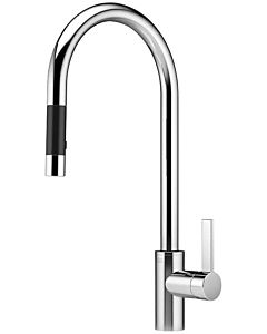 Dornbracht Tara Ultra single-lever sink mixer 33870875-06, pull-out, with shower function, projection 240 mm, matt platinum