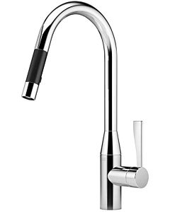 Dornbracht single lever sink mixer 33870895-06 pull-out, with shower function, projection 240 mm, matt platinum