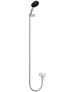 Dornbracht shower set 36002970-99 with integrated shower connection and hand shower set, dark platinum matt