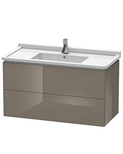 Duravit L-Cube sous lavabo LC6266089890A00 558x1020x469mm, 2 tiroirs, couleur gris flanelle brillant, y compris système d&#39;ameublement érable