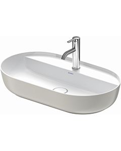 Duravit Luv washbasin 03807023001 70x40cm, ground, 2000 hole, without overflow, with tap hole bench, white/grey satin WonderGliss