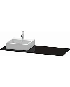 Duravit XSquare console XS060GL4040 140x55cm, with 1 cutout, left, black high gloss
