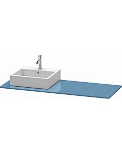 Duravit XSquare console XS060GL4747 140x55cm, with 1 cutout, left, Stone Blue high gloss