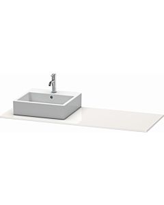 Duravit XSquare console XS060GL8585 140x55cm, with 1 cutout, left, white high gloss
