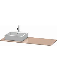 Duravit XSquare console XS060GL8686 140x55cm, with 1 cutout, left, cappuccino high gloss