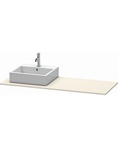 Duravit XSquare console XS060GL9191 140x55cm, with 1 cutout, left, taupe