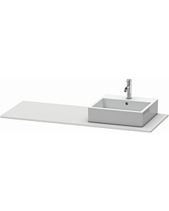 Duravit XSquare console XS060GR3636 140x55cm, with 2000 cutout, right, white satin finish