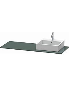 Duravit XSquare console XS060GR3838 140x55cm, with 2000 cutout, right, Dolomiti Grey high gloss
