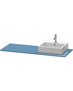 Duravit XSquare console XS060GR4747 140x55cm, with 2000 cutout, right, stone Blue high gloss