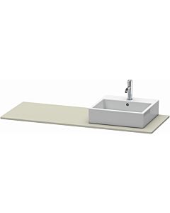 Duravit XSquare console XS060GR6060 140x55cm, with 2000 cutout, right, Taupe