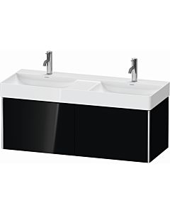 Duravit XSquare Meuble sous lavabo XS406404040 118,4x39,7x46cm, 2 tiroirs, noir brillant