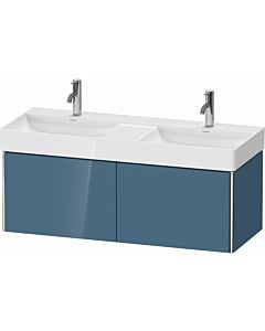 Duravit XSquare Meuble sous lavabo XS406404747 118,4x39,7x46cm, 2 tiroirs, Stone Blue très brillant