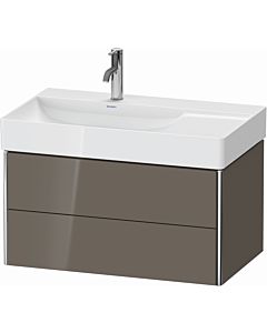Duravit XSquare Meuble sous lavabo XS416808989 78,4x39,7x46cm, 2 tiroirs, Flannel Grey hochglanz
