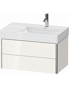 Duravit XSquare Meuble sous lavabo XS416908585 78,4x39,7x46cm, 2 tiroirs, blanc très brillant