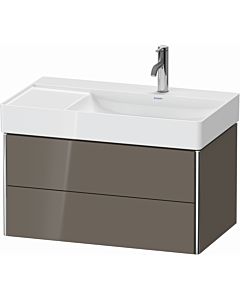 Duravit XSquare Meuble sous lavabo XS416908989 78,4x39,7x46cm, 2 tiroirs, Flannel Grey hochglanz