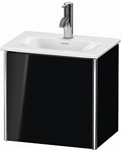 Duravit XSquare Meuble sous lavabo XS4220L4040 43x39,7x30,8cm, à charnière gauche, noir brillant, 1 porte