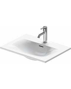 Duravit Viu washbasin 03856000001 1 tap hole, knows WonderGliss, 60x45cm, with overflow, without tap hole bank