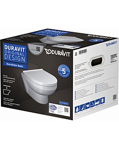 Duravit no. 2000 wall WC set 45750900A1 rimless, with WC wall, WC seat