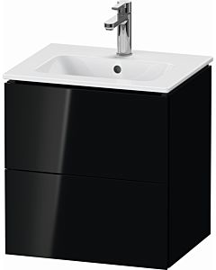 L-Cube Duravit vasque LC621804040 52x39,1x55cm, 2 tiroirs, suspendu, noir brillant