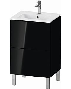 L-Cube Duravit vasque LC667104040 52x42,1x70,4cm, 2 coulissants, debout, noir brillant
